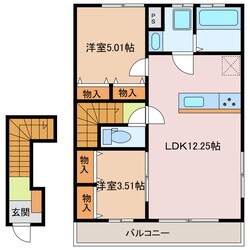 リーブルファイン亀須新田の物件間取画像